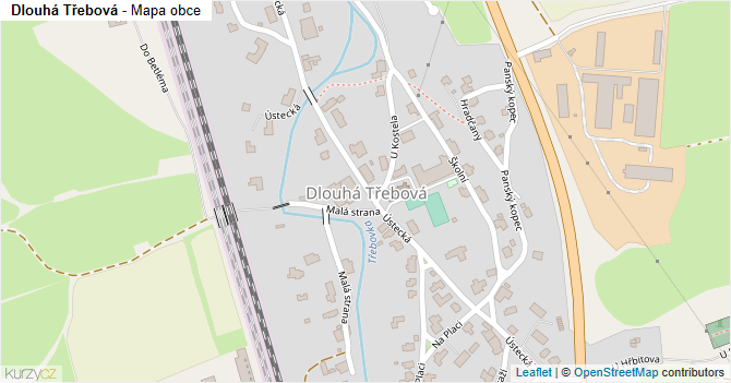 Dlouhá Třebová - mapa obce