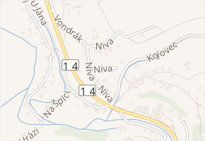 Niva v obci Dlouhá Třebová - mapa ulice