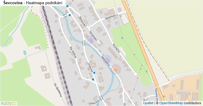 Ševcovina - mapa podnikání