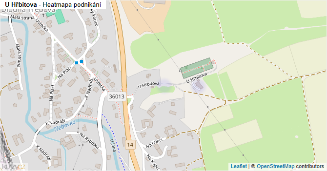 U Hřbitova - mapa podnikání