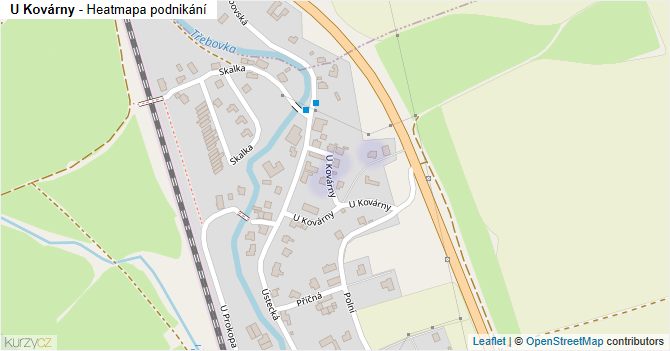 U Kovárny - mapa podnikání