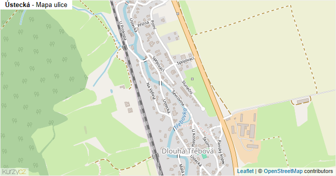 Ústecká - mapa ulice