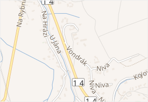 Vondrák v obci Dlouhá Třebová - mapa ulice