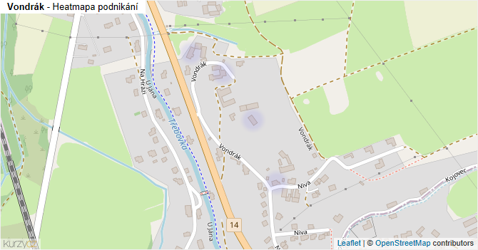 Vondrák - mapa podnikání