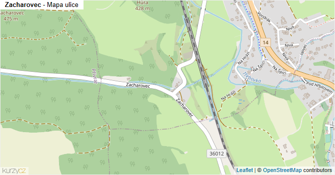 Zacharovec - mapa ulice