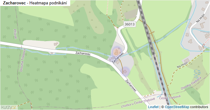 Zacharovec - mapa podnikání