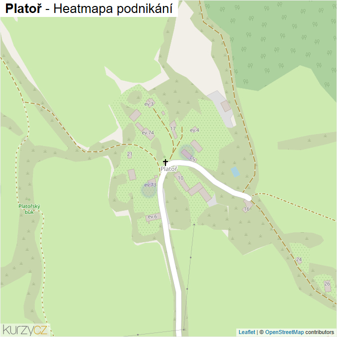 Mapa Platoř - Firmy v části obce.
