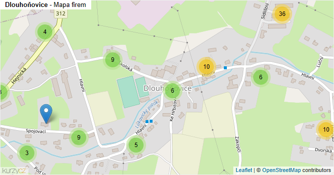 Dlouhoňovice - mapa firem