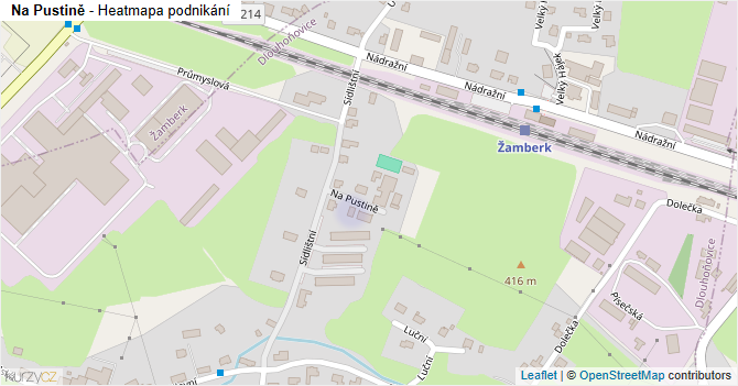 Na Pustině - mapa podnikání