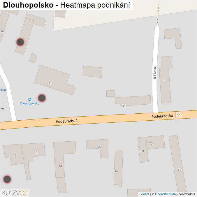 Mapa Dlouhopolsko - Firmy v obci.