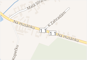 Na Husánku v obci Dlouhopolsko - mapa ulice