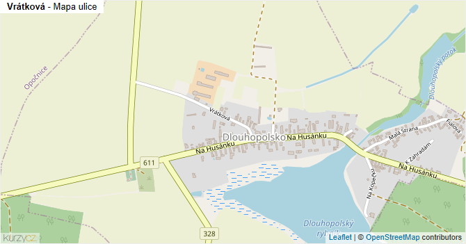 Vrátková - mapa ulice