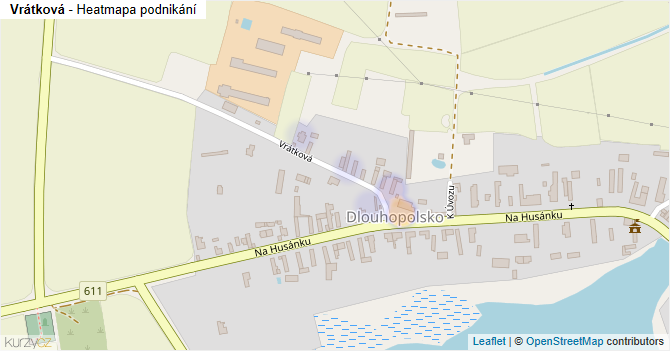 Vrátková - mapa podnikání