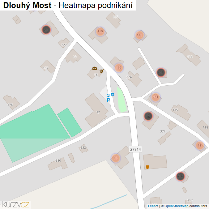 Mapa Dlouhý Most - Firmy v obci.