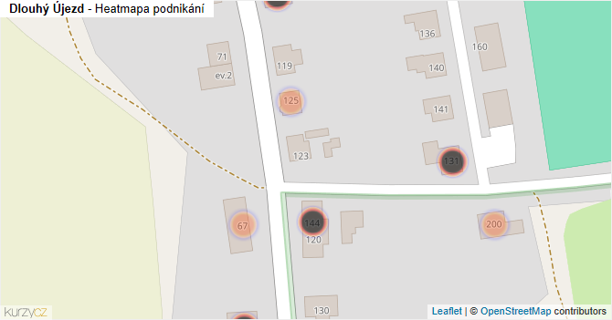 Dlouhý Újezd - mapa podnikání