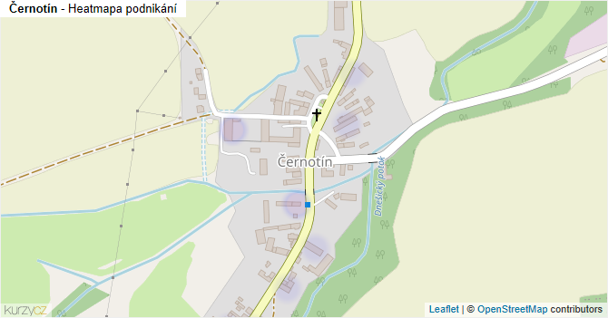 Černotín - mapa podnikání