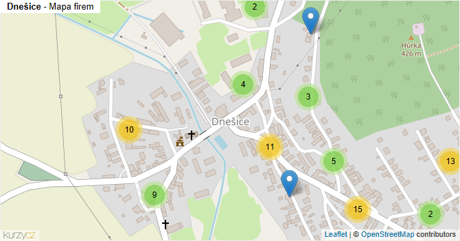 Dnešice - mapa firem