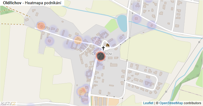 Oldřichov - mapa podnikání