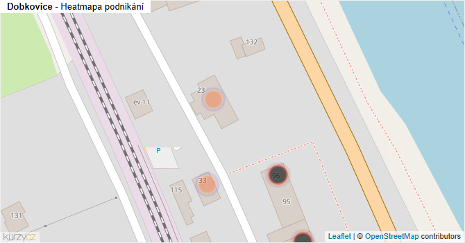 Dobkovice - mapa podnikání