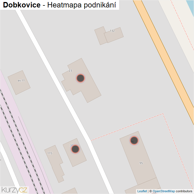 Mapa Dobkovice - Firmy v obci.