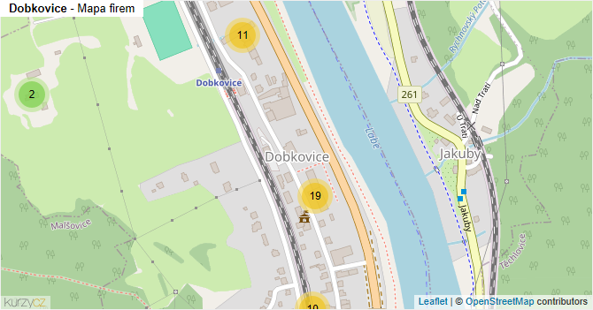 Dobkovice - mapa firem