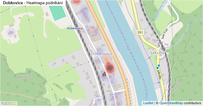 Dobkovice - mapa podnikání