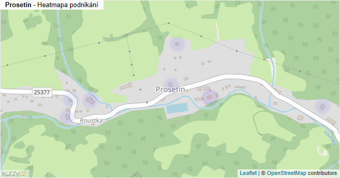Prosetín - mapa podnikání