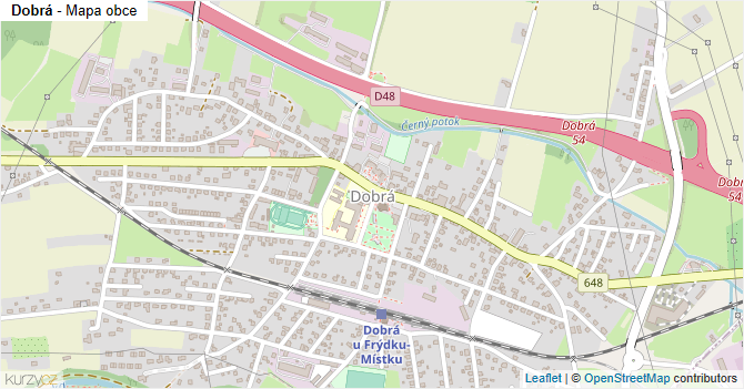 Dobrá - mapa obce
