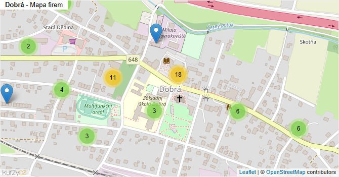 Dobrá - mapa firem