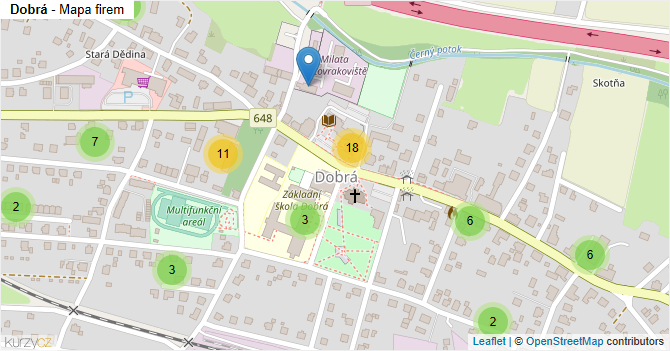 Dobrá - mapa firem