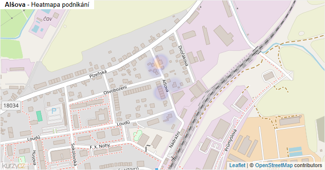 Alšova - mapa podnikání