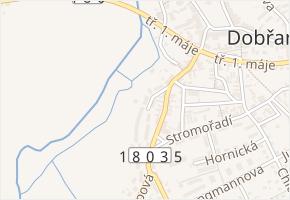 Luční v obci Dobřany - mapa ulice