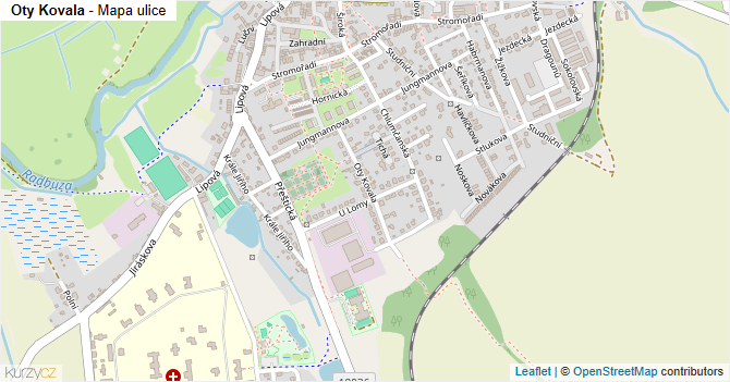 Oty Kovala - mapa ulice