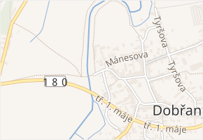 Pobřežní v obci Dobřany - mapa ulice