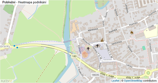 Pobřežní - mapa podnikání
