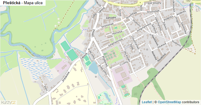 Přeštická - mapa ulice