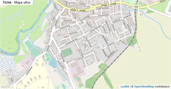 Tichá - mapa ulice