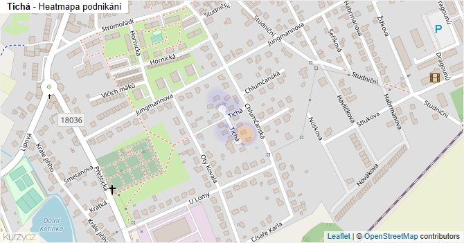 Tichá - mapa podnikání