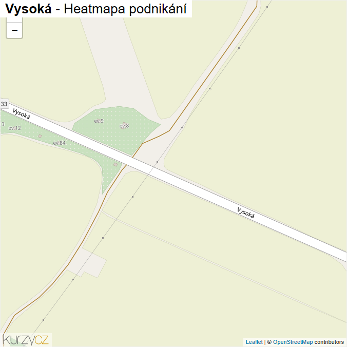 Mapa Vysoká - Firmy v ulici.