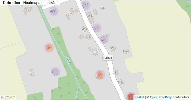 Dobratice - mapa podnikání