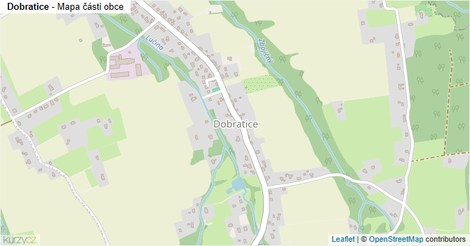 Dobratice - mapa části obce