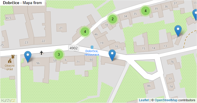 Dobrčice - mapa firem