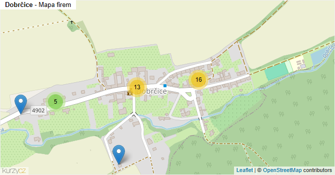 Dobrčice - mapa firem