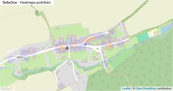 Dobrčice - mapa podnikání