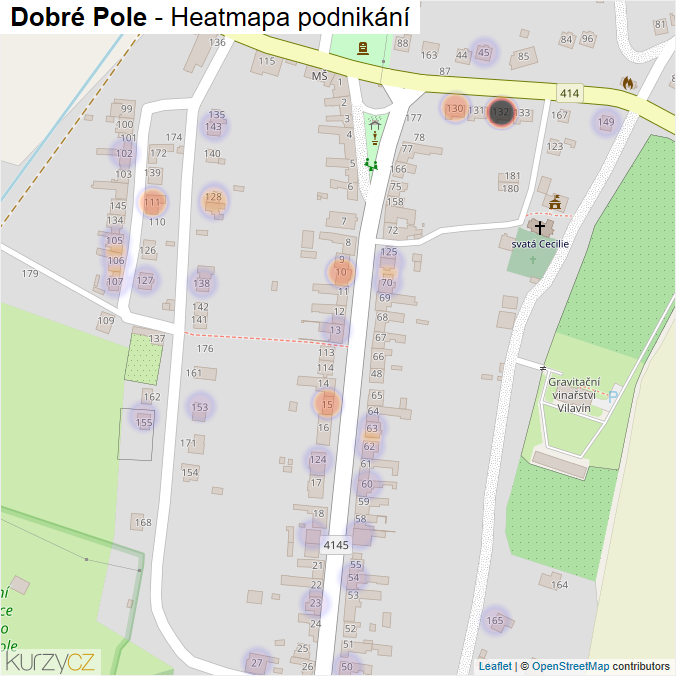 Mapa Dobré Pole - Firmy v části obce.