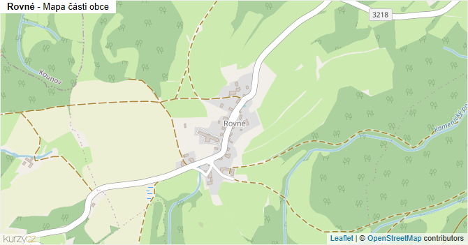 Rovné - mapa části obce