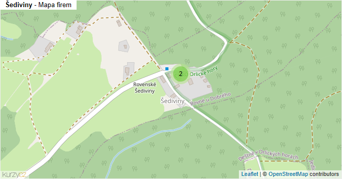 Šediviny - mapa firem