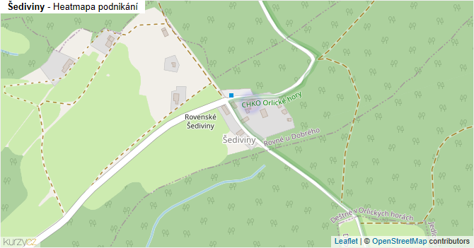 Šediviny - mapa podnikání