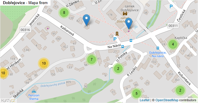 Dobřejovice - mapa firem