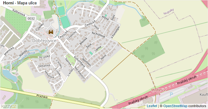 Horní - mapa ulice